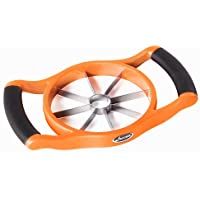 Newness Cortador de Manzanas- acero inoxidable pelador de manzanas- la manija ergonómica del apretón-Naranja